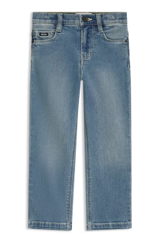 Kids’ blue regular-fit jeans in stretch denim Kids’ blue regular-fit jeans in stretch denim
