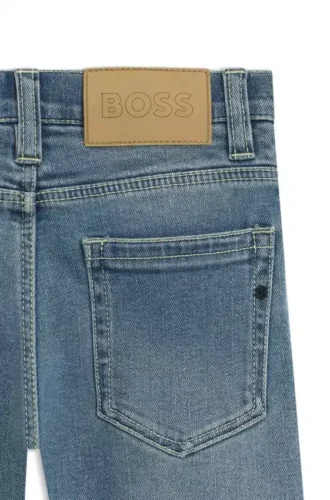Kids’ blue regular-fit jeans in stretch denim