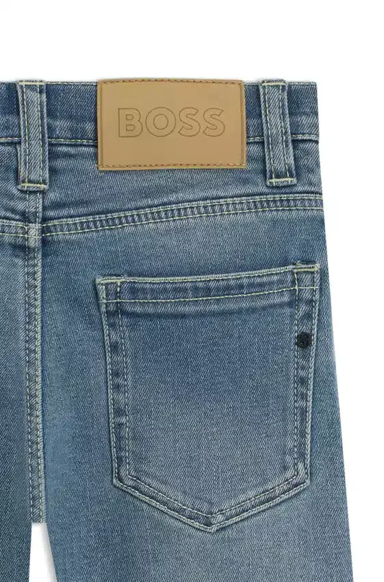 Kids’ blue regular-fit jeans in stretch denim Kids’ blue regular-fit jeans in stretch denim