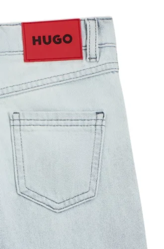 Kids’ blue relaxed-fit jeans with gradient wash