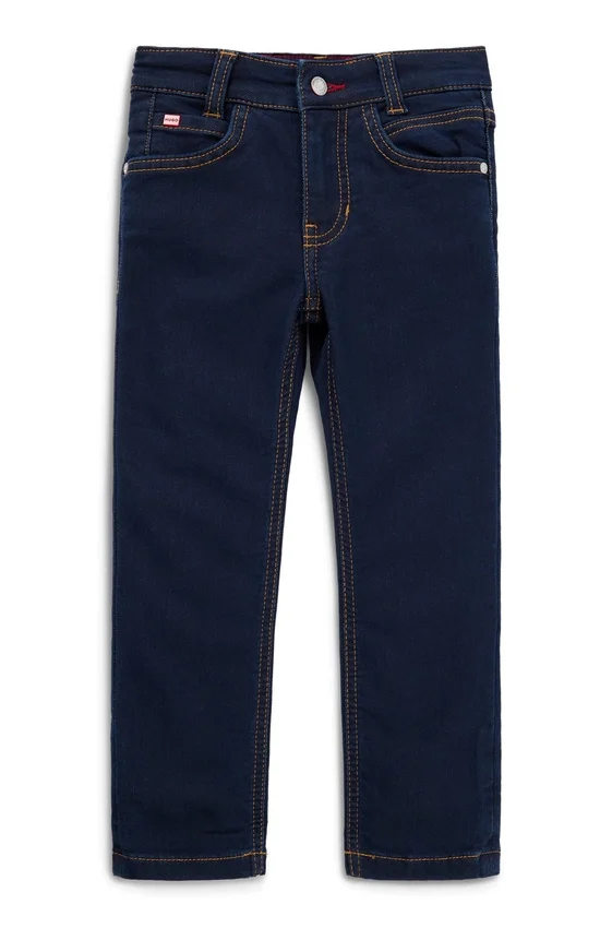 Kids’ blue slim-fit jeans in knitted denim Kids’ blue slim-fit jeans in knitted denim