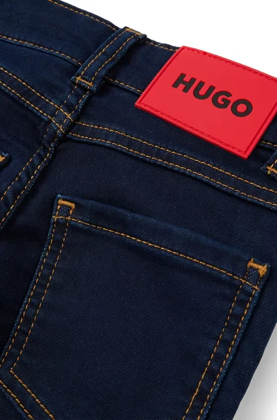 Kids’ blue slim-fit jeans in knitted denim Kids’ blue slim-fit jeans in knitted denim