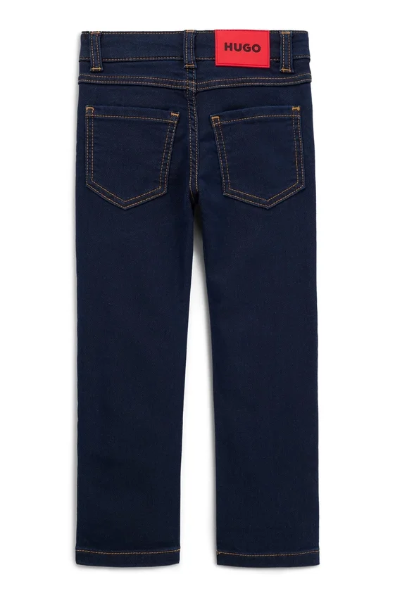 Kids’ blue slim-fit jeans in knitted denim Kids’ blue slim-fit jeans in knitted denim