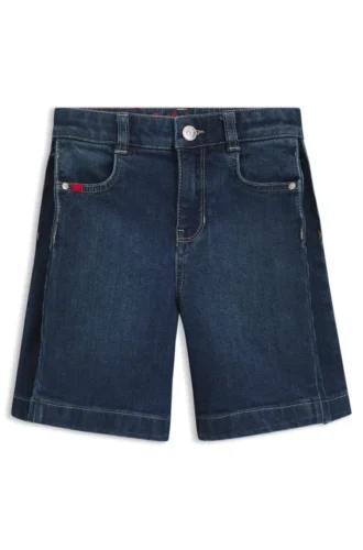 Kids’ blue stretch denim shorts
