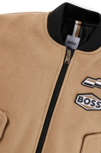 Kids’ bomber jacket with branded patches