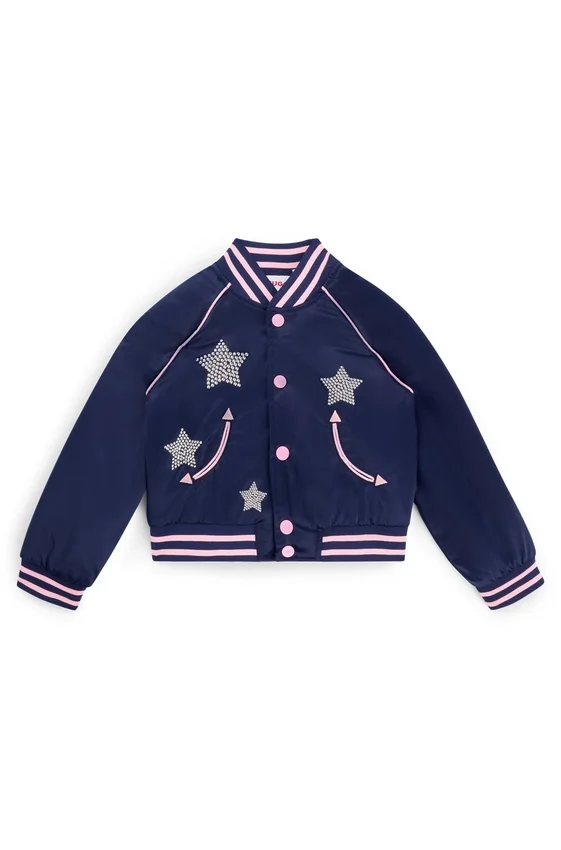 Kids’ bomber jacket with branding and stars Kids’ bomber jacket with branding and stars