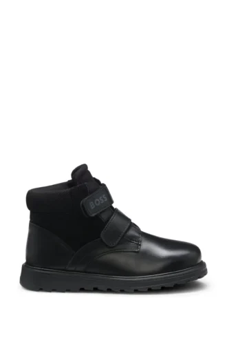 Kids’ boots in mesh, suede and leather