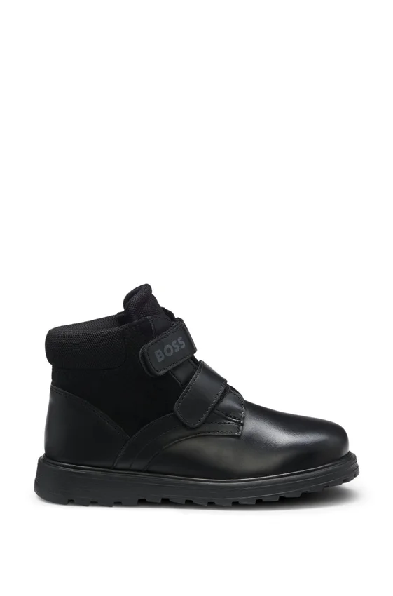 Kids’ boots in mesh, suede and leather Kids’ boots in mesh, suede and leather