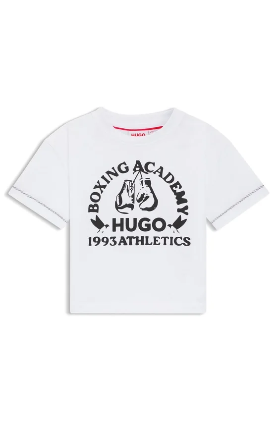 Kids’ boxing-artwork T-shirt in cotton Kids’ boxing-artwork T-shirt in cotton