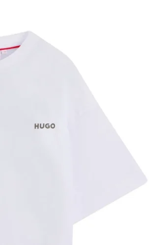 Kids’ boxing-artwork T-shirt in cotton