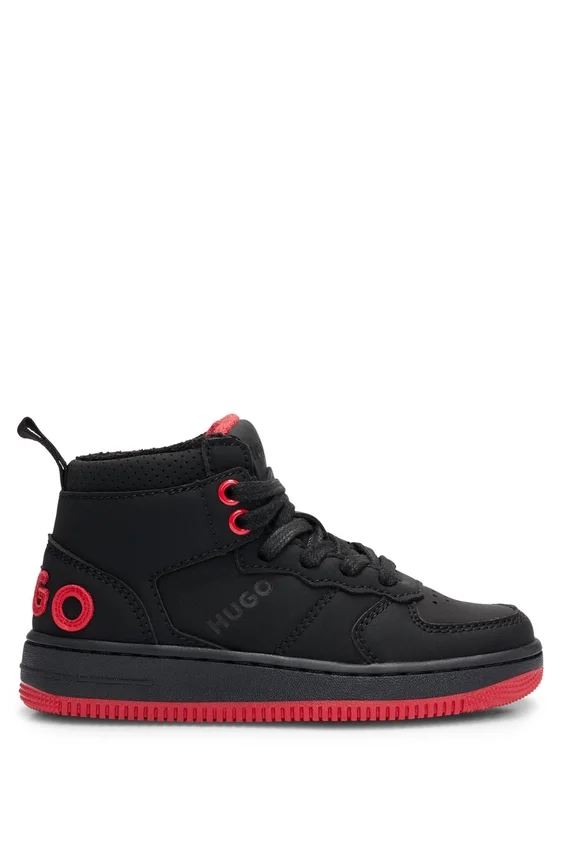 Kids’ branded trainers in faux nubuck leather Kids’ branded trainers in faux nubuck leather