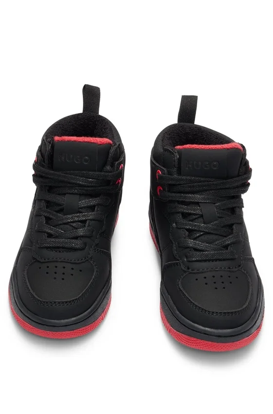Kids’ branded trainers in faux nubuck leather Kids’ branded trainers in faux nubuck leather