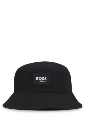 Kids’ bucket hat with rubber logo badge