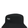 Kids’ bucket hat with rubber logo badge