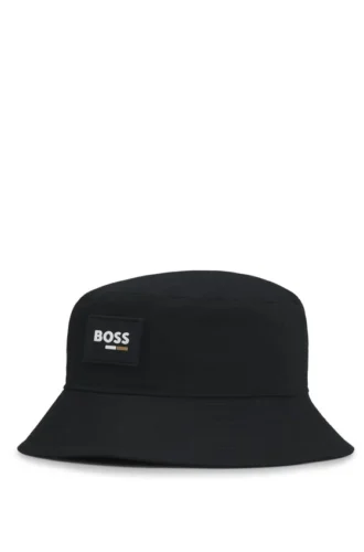 Kids’ bucket hat with rubber logo badge