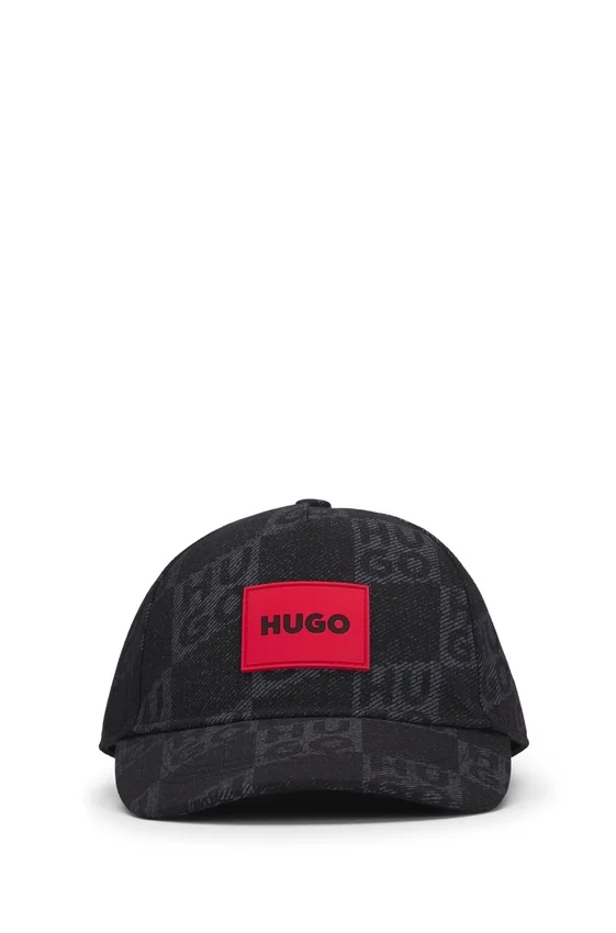 Kids’ canvas cap with stacked logos and branded label Kids’ canvas cap with stacked logos and branded label