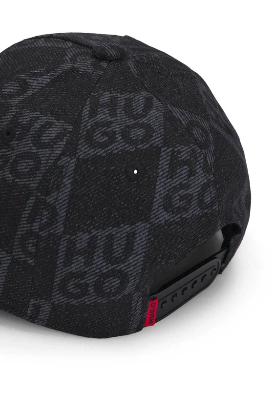 Kids’ canvas cap with stacked logos and branded label Kids’ canvas cap with stacked logos and branded label