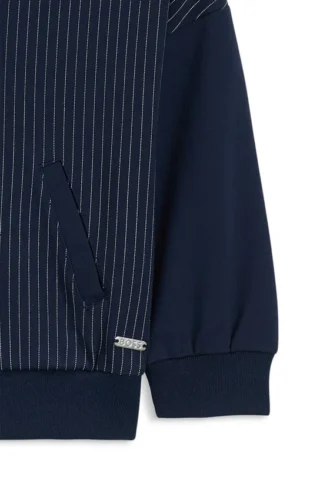 Kids’ cardigan in striped stretch fabric