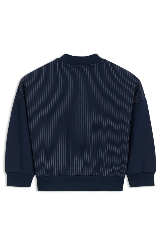 Kids’ cardigan in striped stretch fabric Kids’ cardigan in striped stretch fabric