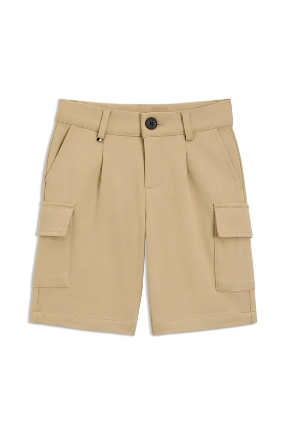 Kids’ cargo shorts in stretch piqué Kids’ cargo shorts in stretch piqué