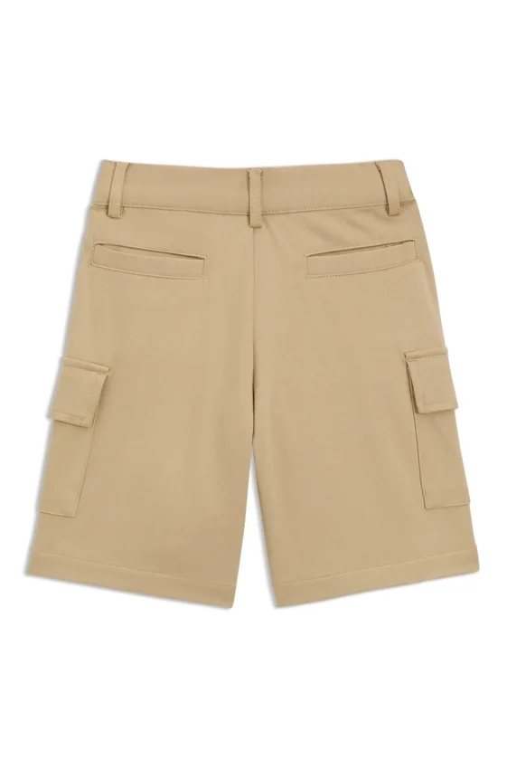 Kids’ cargo shorts in stretch piqué Kids’ cargo shorts in stretch piqué