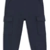 Kids’ cargo tracksuit bottoms in stretch piqué