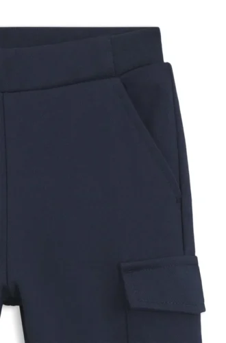 Kids’ cargo tracksuit bottoms in stretch piqué