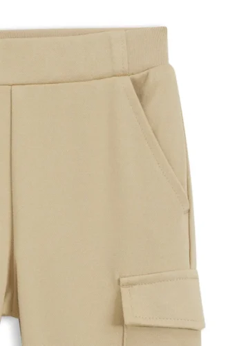 Kids’ cargo tracksuit bottoms in stretch piqué