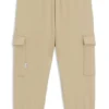 Kids’ cargo tracksuit bottoms in stretch piqué