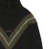 Kids’ chevron-pattern sweater with zip placket