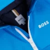 Kids’ color-block windbreaker with appearing monogram print