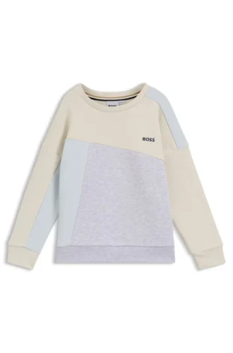 Kids’ colour-blocked sweatshirt in a cotton blend