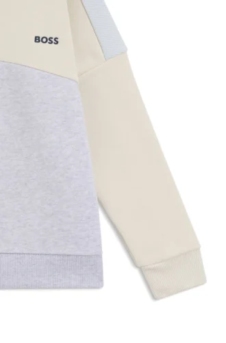 Kids’ colour-blocked sweatshirt in a cotton blend