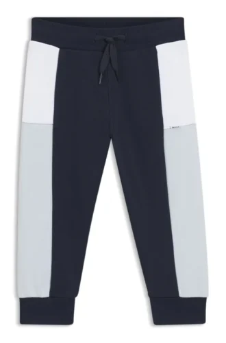 Kids’ colour-blocked tracksuit bottoms in a cotton blend