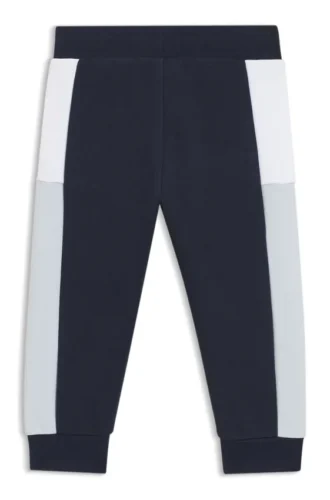 Kids’ colour-blocked tracksuit bottoms in a cotton blend