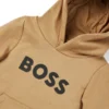Kids’ contrast-logo hoodie in a cotton blend