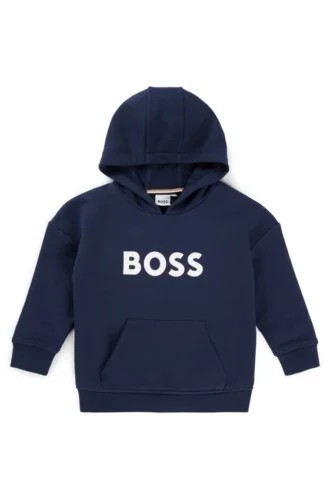 Kids’ contrast-logo hoodie in a loose fit