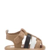 Kids’ contrast-logo sandals in leather Kids’ contrast-logo sandals in leather