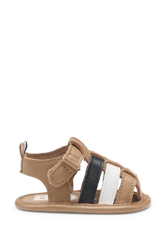 Kids’ contrast-logo sandals in leather Kids’ contrast-logo sandals in leather