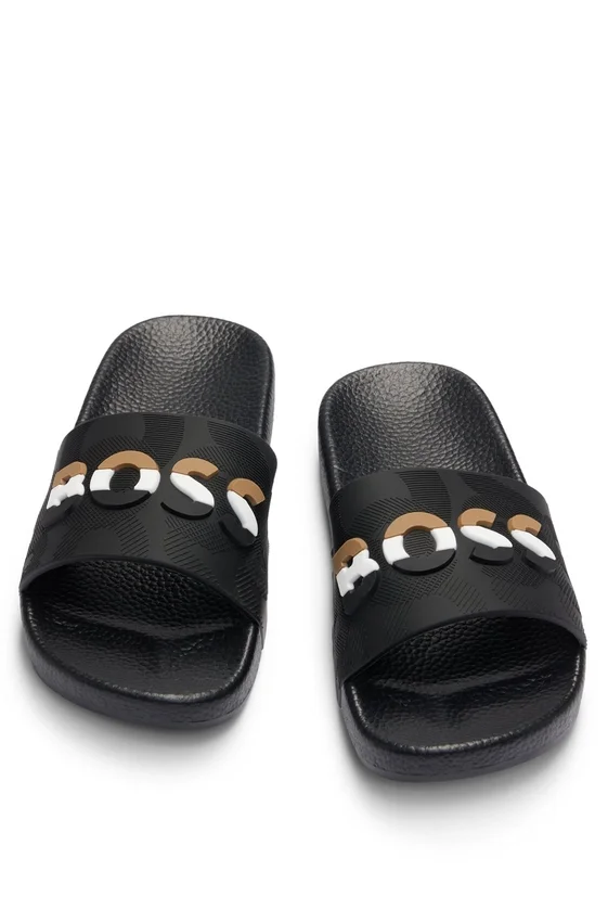 Kids’ contrast-logo slides in PVC Kids’ contrast-logo slides in PVC