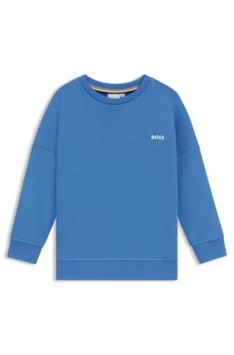 Kids’ contrast-logo sweatshirt in a cotton blend