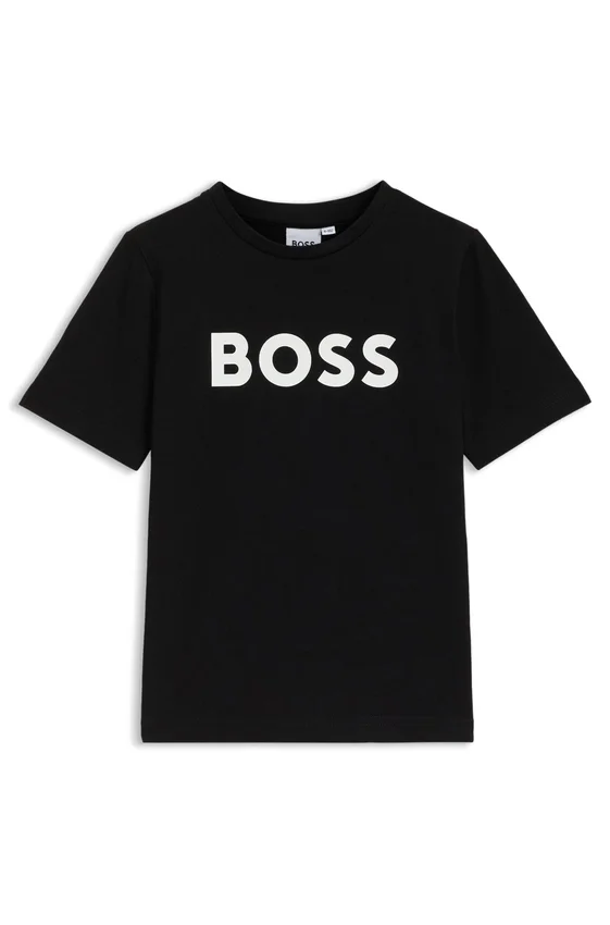 Kids’ contrast-logo T-shirt in cotton jersey Kids’ contrast-logo T-shirt in cotton jersey
