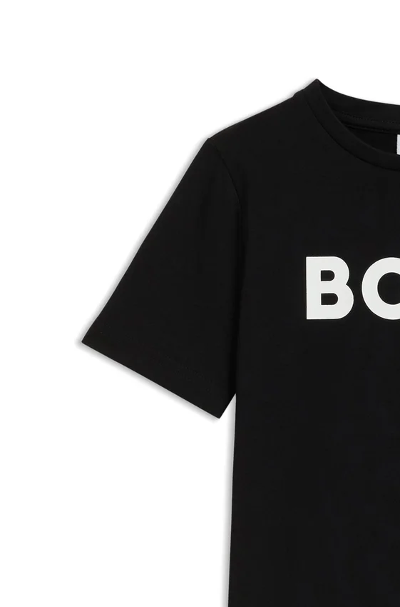 Kids’ contrast-logo T-shirt in cotton jersey Kids’ contrast-logo T-shirt in cotton jersey