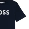 Kids’ contrast-logo T-shirt in cotton jersey