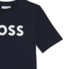 Kids’ contrast-logo T-shirt in cotton jersey