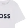 Kids’ contrast-logo T-shirt in cotton jersey