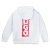 Kids’ cotton-blend hoodie with marker-style logos