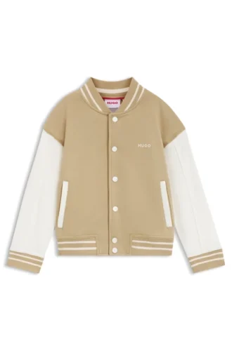Kids’ cotton-blend jacket with back artwork