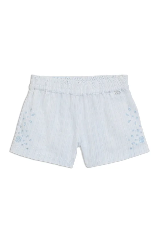 Kids’ cotton-blend shorts with broderie anglaise Kids’ cotton-blend shorts with broderie anglaise