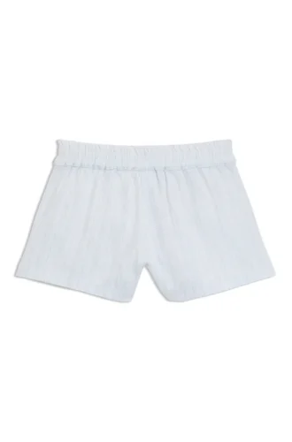 Kids’ cotton-blend shorts with broderie anglaise